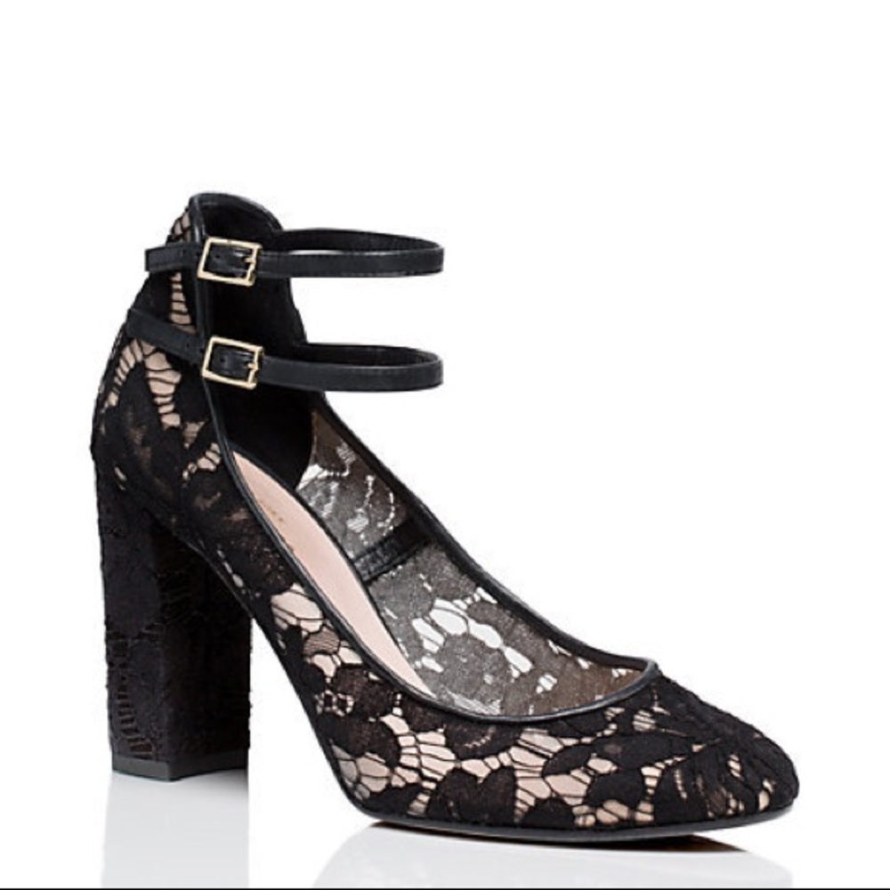 Kate Spade / lace baneera heels ankle strap